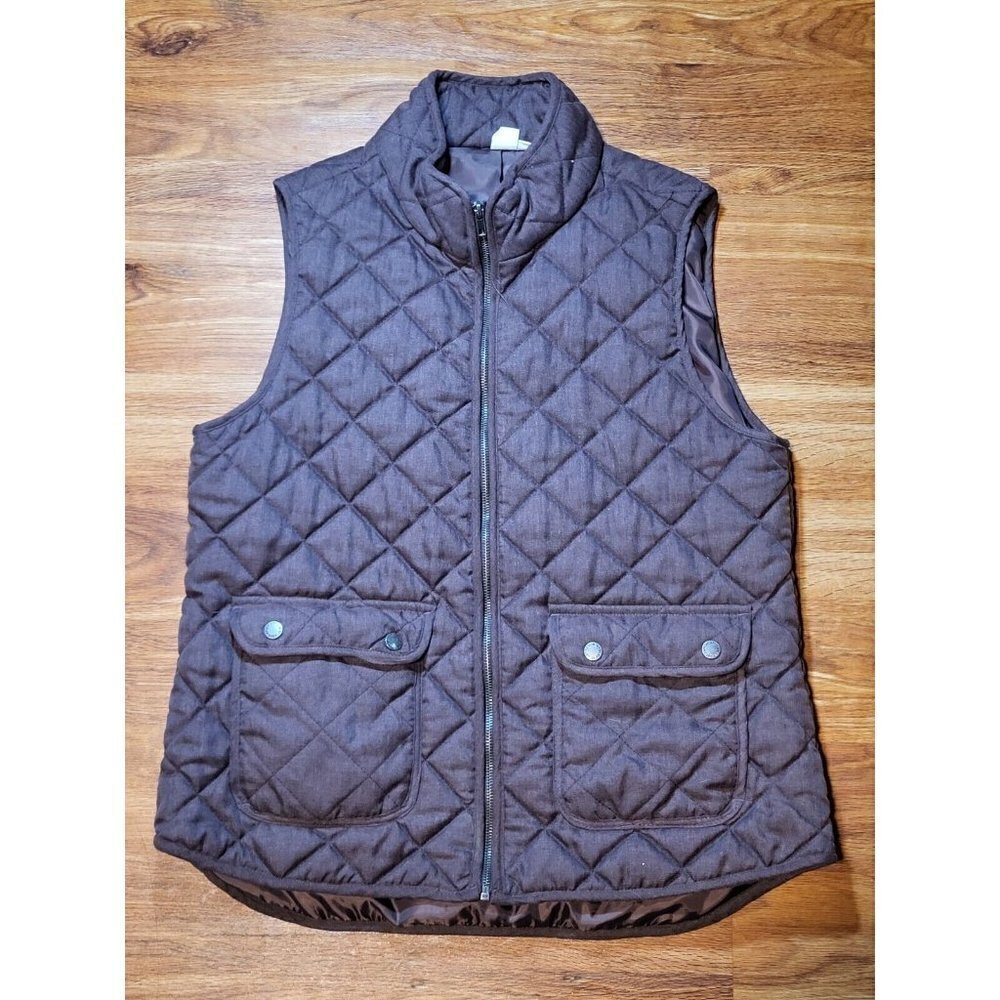 Artisan‎ NY New York Brown Quilted Vest, Women's Size XL